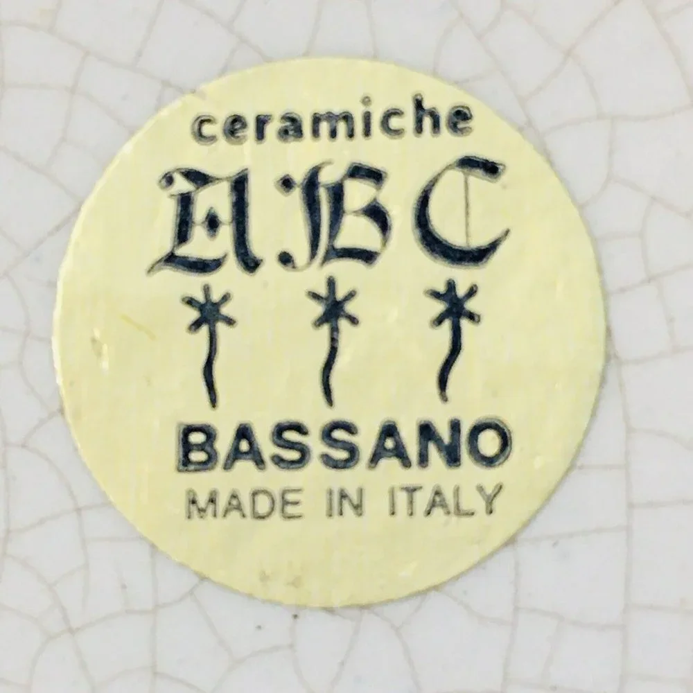 Three 3 Vtg 80’s ABC Ceramiche Bassano Hand PaintedItalian Dome Molds Hanging